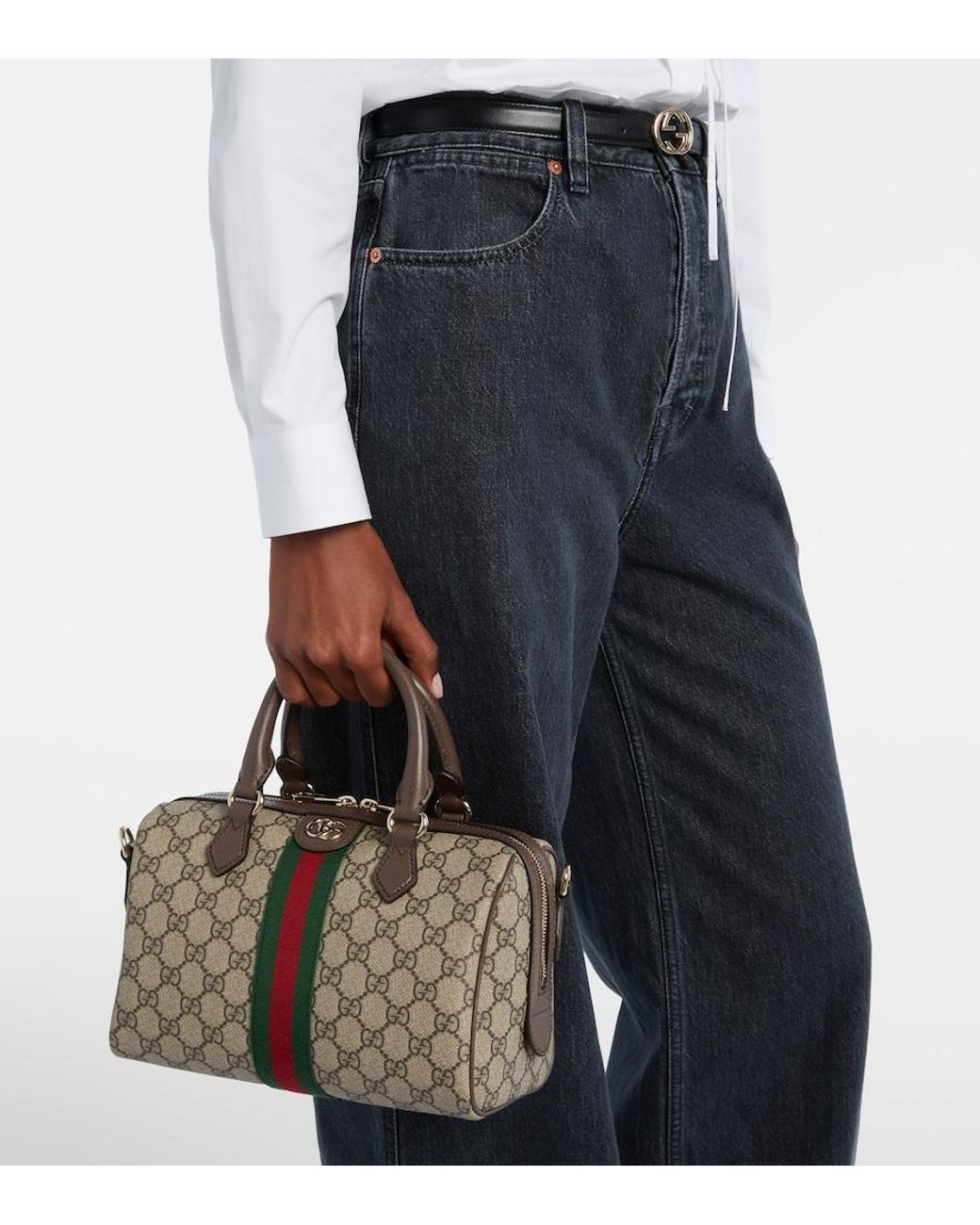Gucci Metallic Ophidia Medium Gg Top-Handle Bag