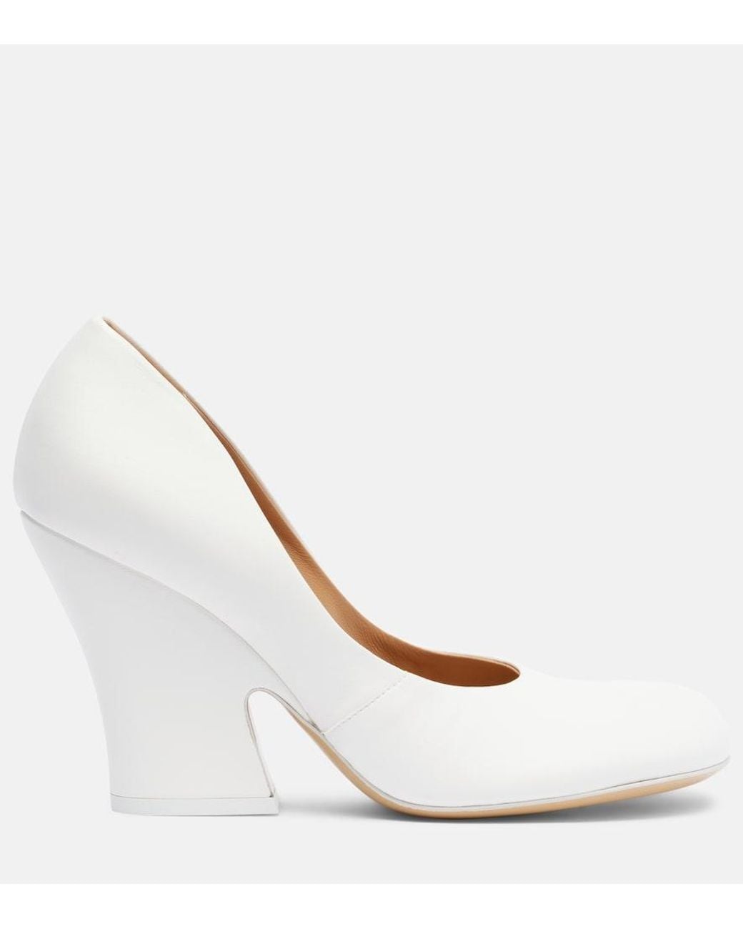 Dries Van Noten White Leather Pumps