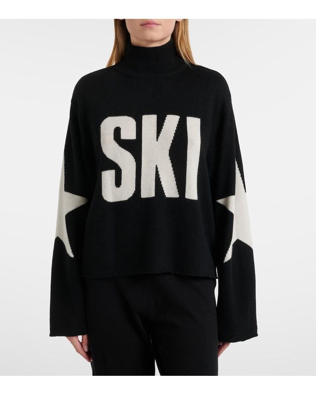 Goldbergh Black Wool-Blend Turtleneck Sweater