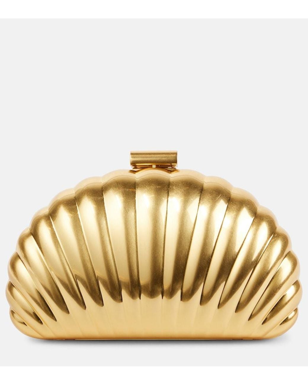 Jonathan Simkhai Metallic Monet Shell Clutch