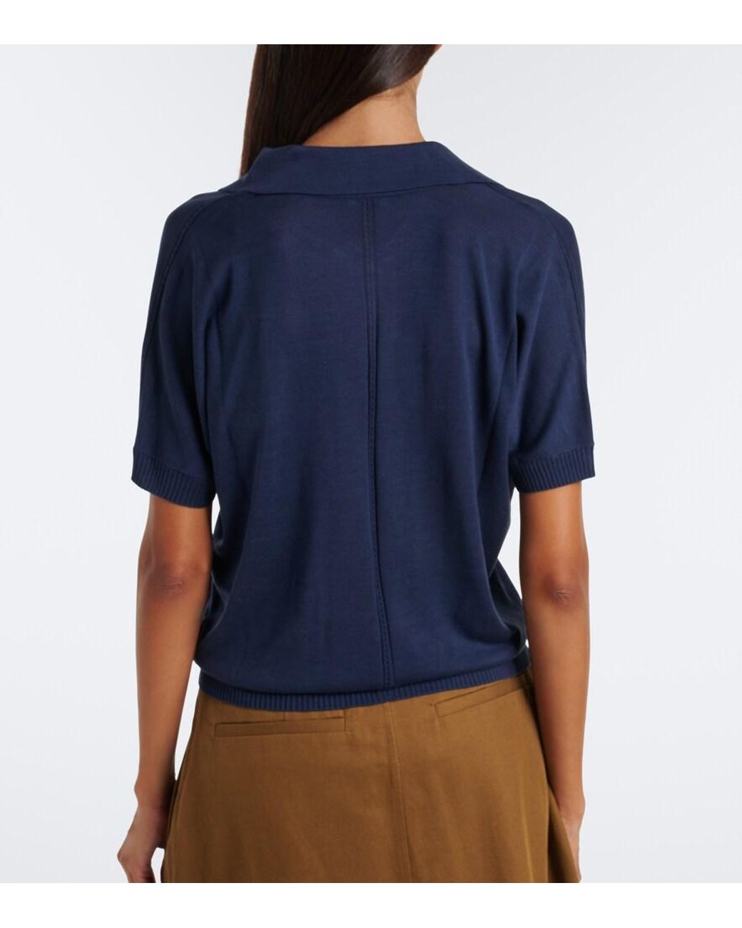 Joseph Blue Niata Silk Polo Shirt