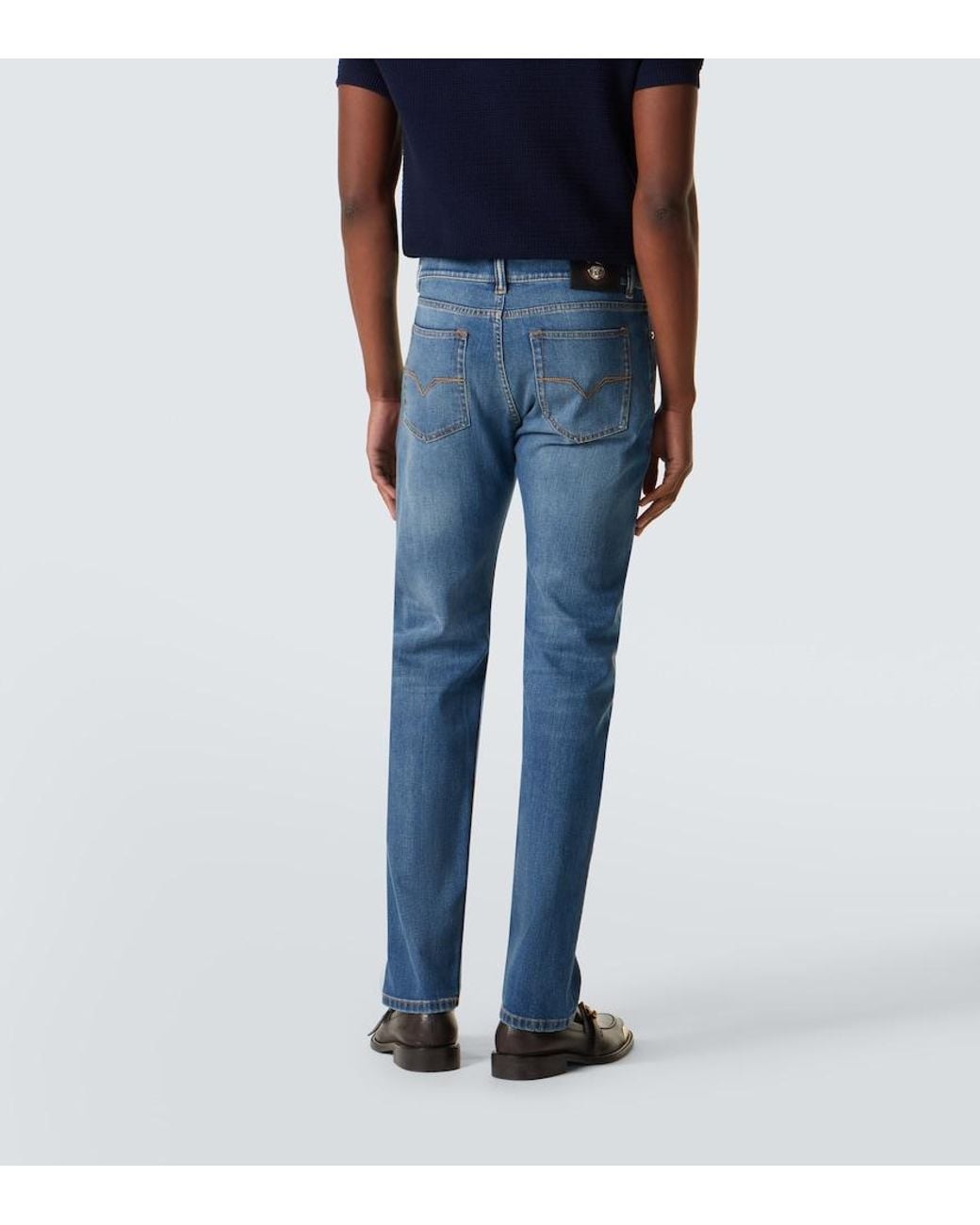 Jeans Rectos Versace de hombre de color Blue