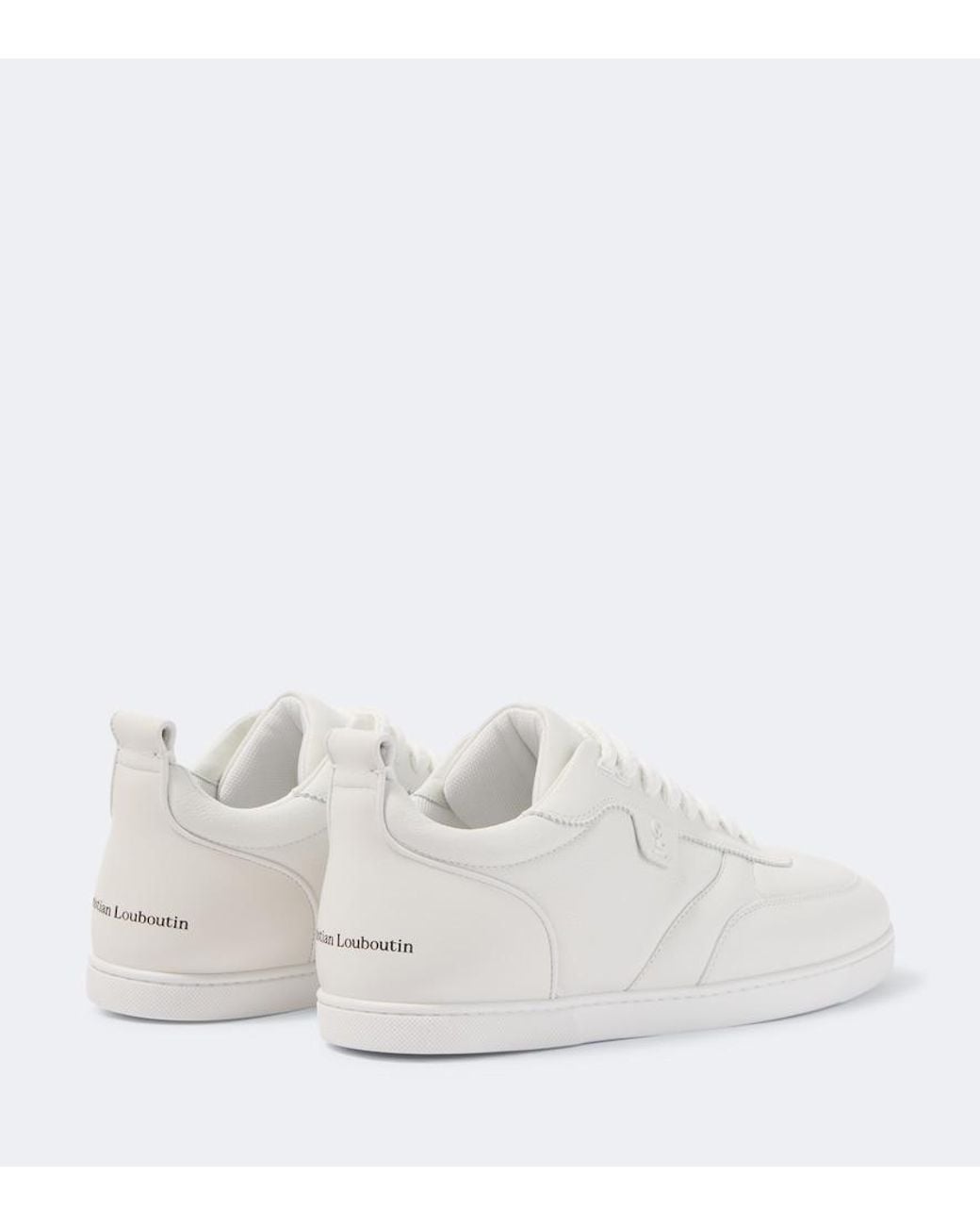 Christian Louboutin White Tutti Rui Leather Low-Top Sneakers for men