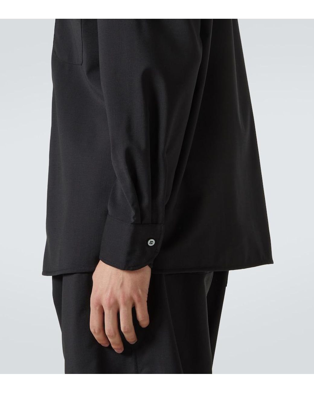 Saman Amel Hemdjacke Aus Wolle in Black für Herren