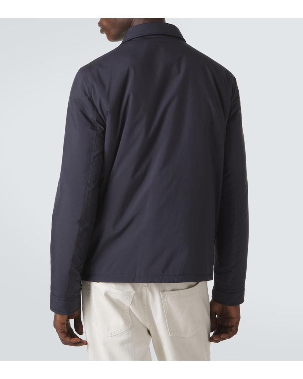 Brunello Cucinelli Blue Technical Jacket for men