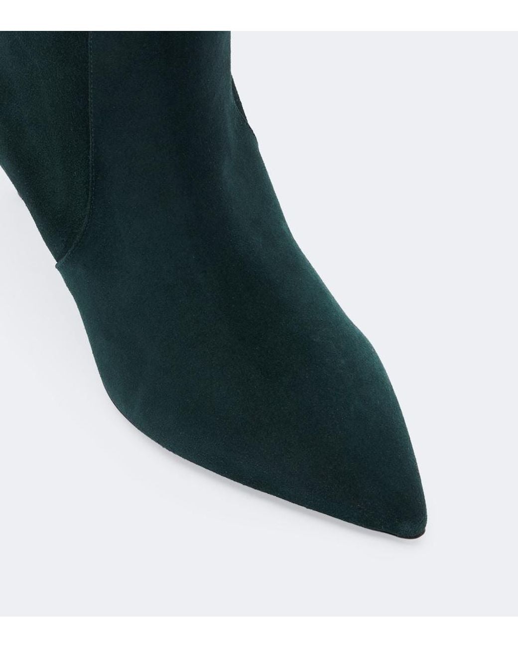 Paris Texas Blue Stiletto Suede Knee-High Boots