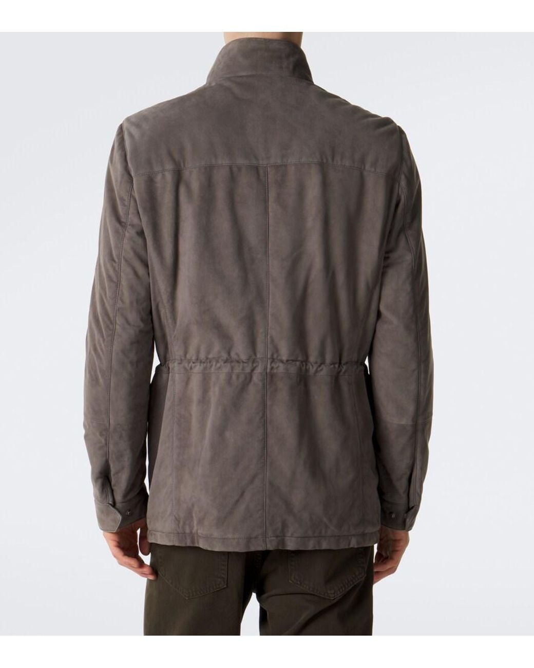 Thom Sweeney Brown Suede Field Jacket for men