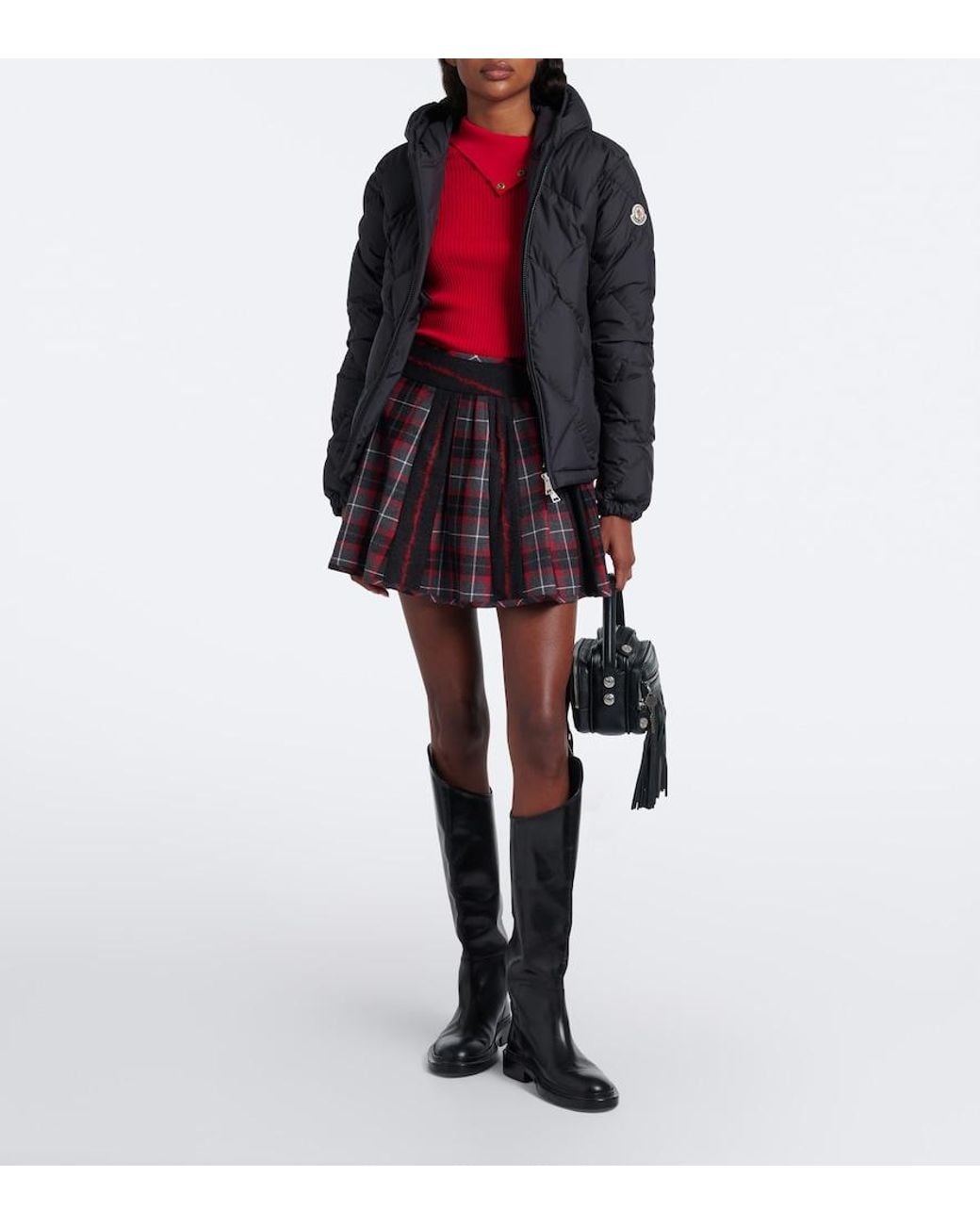 Moncler Black Arvouinne Hooded Quilted Down Jacket