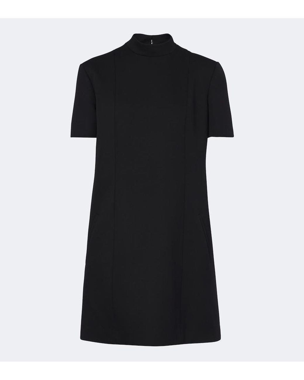 Gucci Black Wool Mockneck Minidress