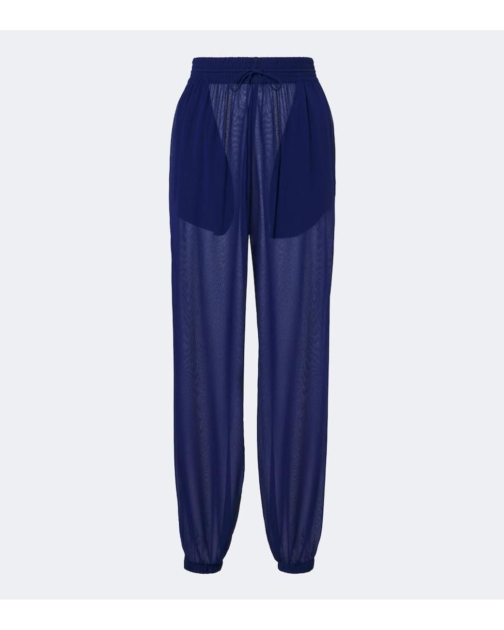 Christopher Esber Blue Bennett Silk Balloon Pants