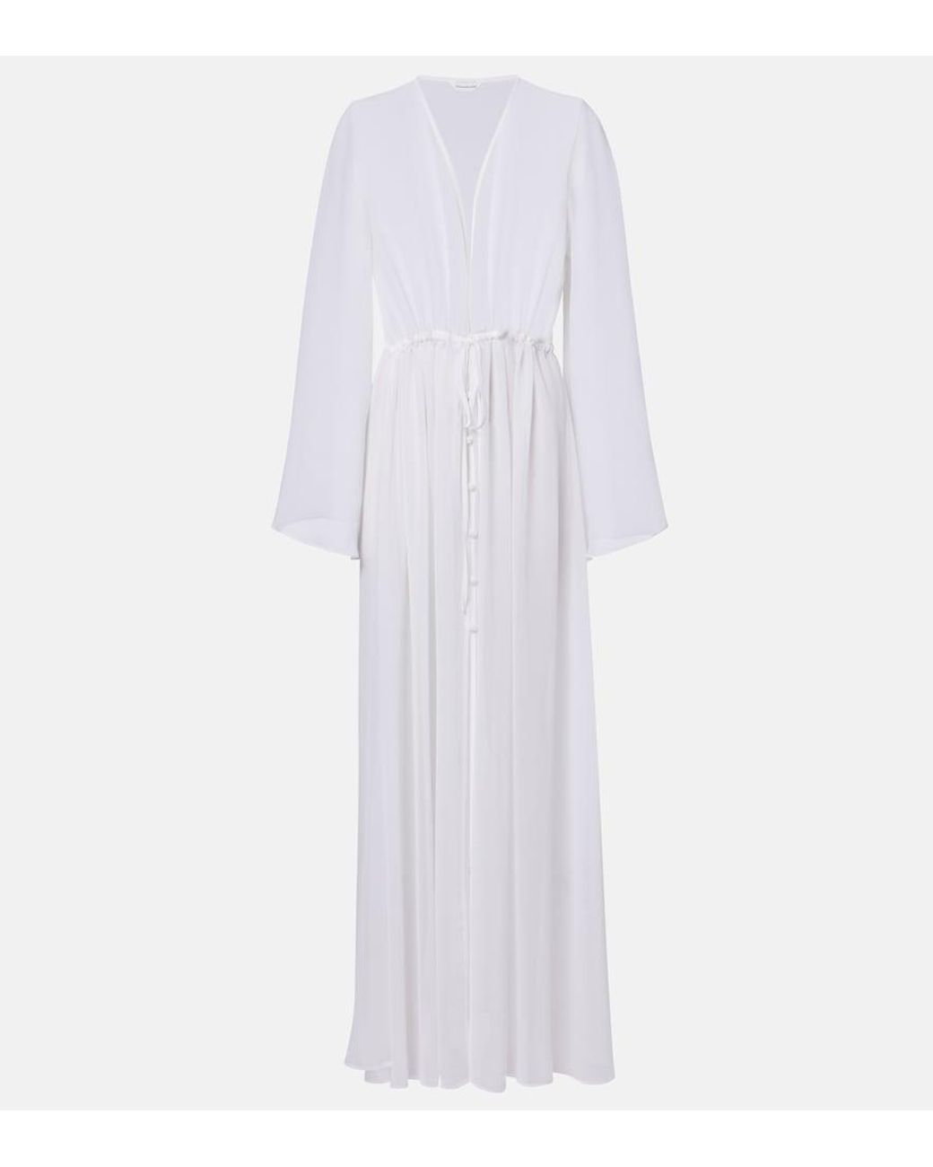 Alexandra Miro White Betty Sheer Kaftan