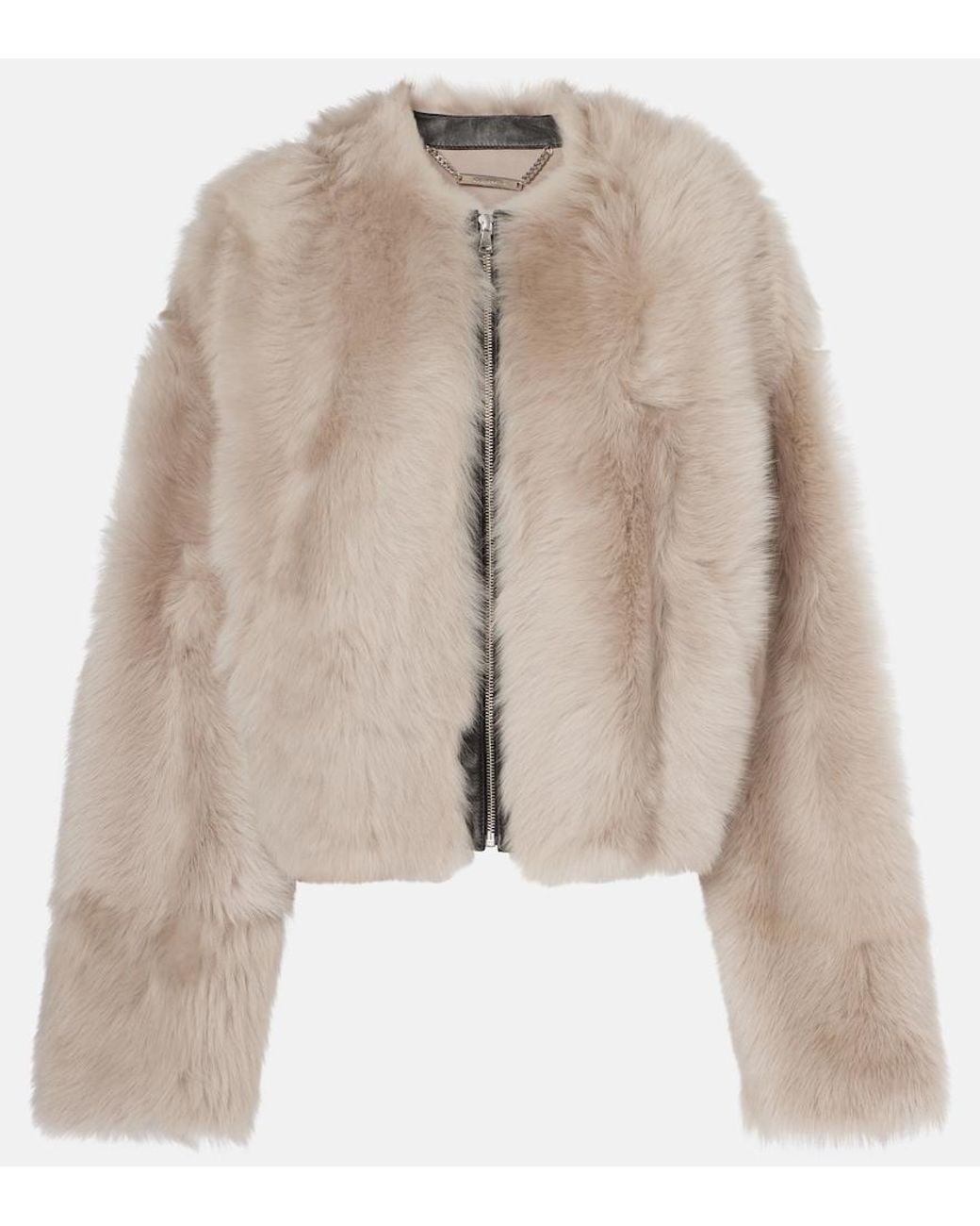 Nour Hammour Natural Dianne Shearling Jacket