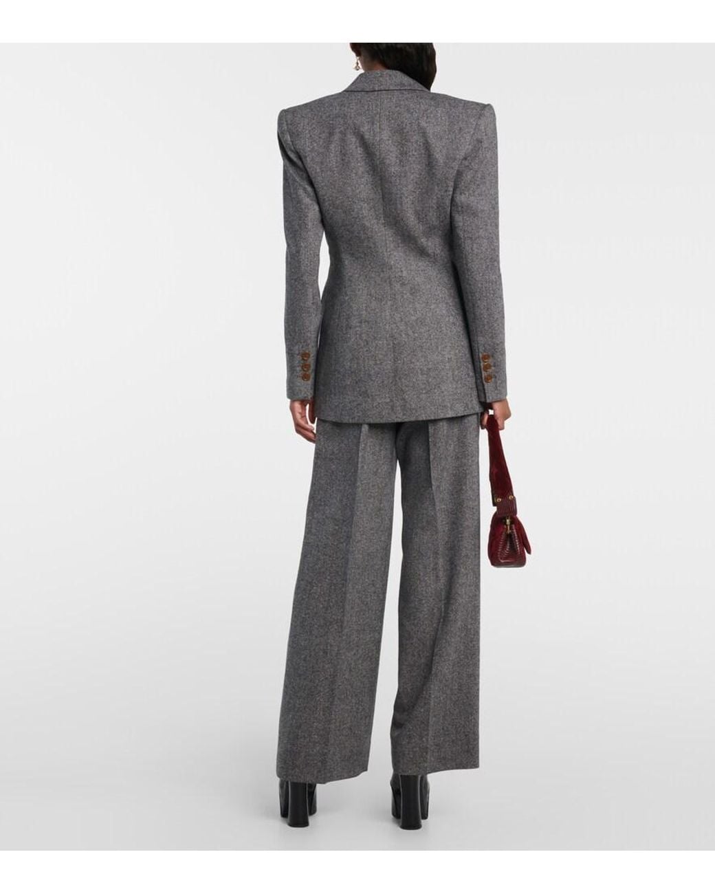 Vivienne Westwood Gray Wool-Blend Double Breasted Blazer