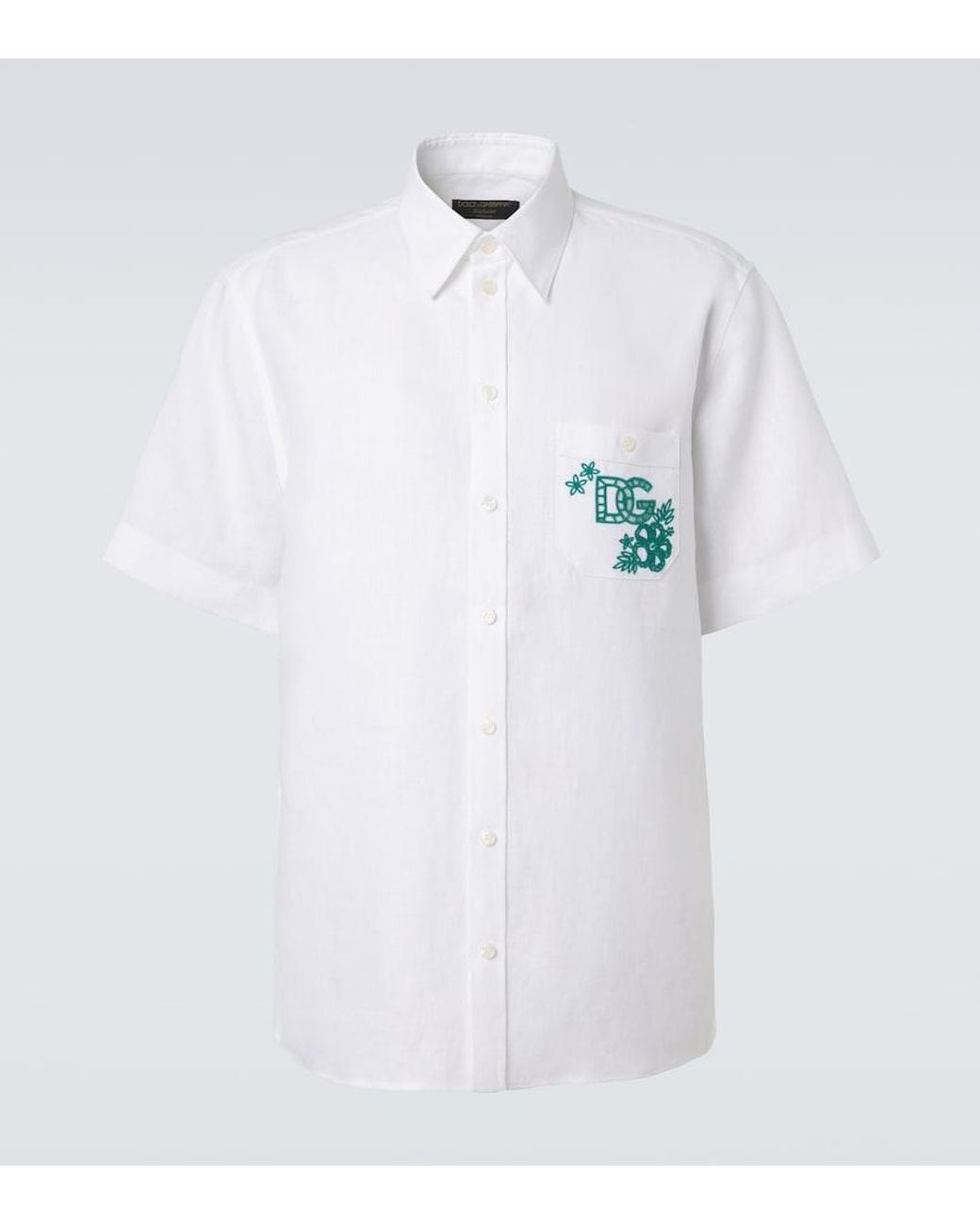 Dolce & Gabbana White Linen Shirt for men