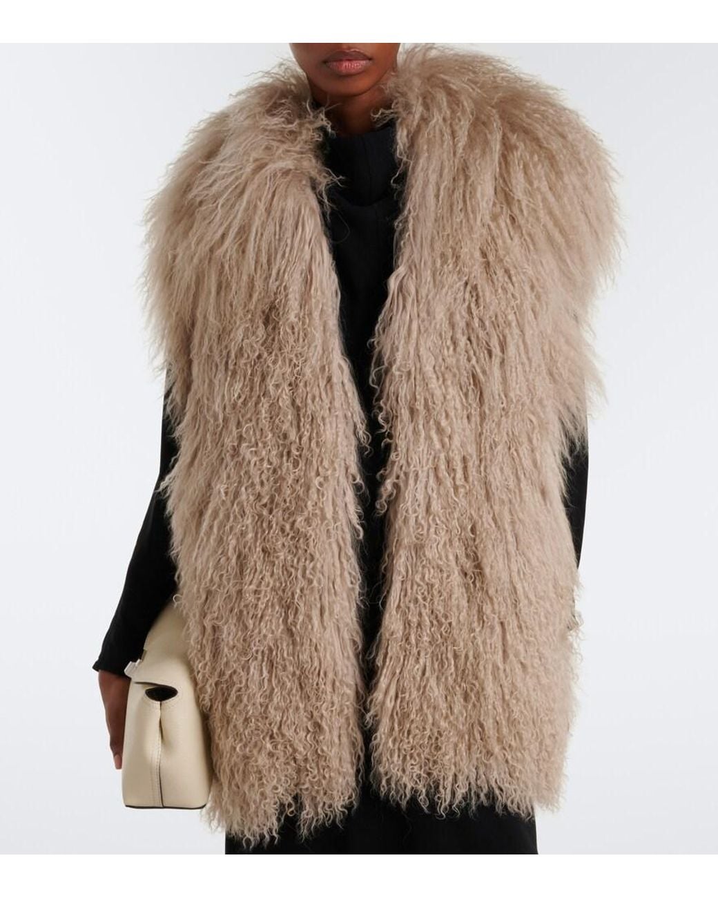 Yves Salomon Natural Shearling Vest