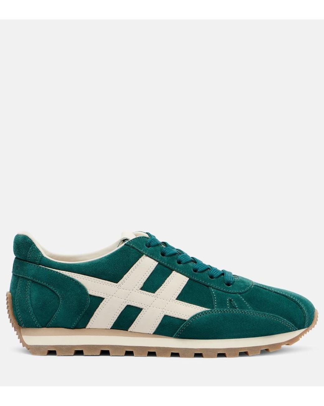Hogan Green H671 Suede Sneakers