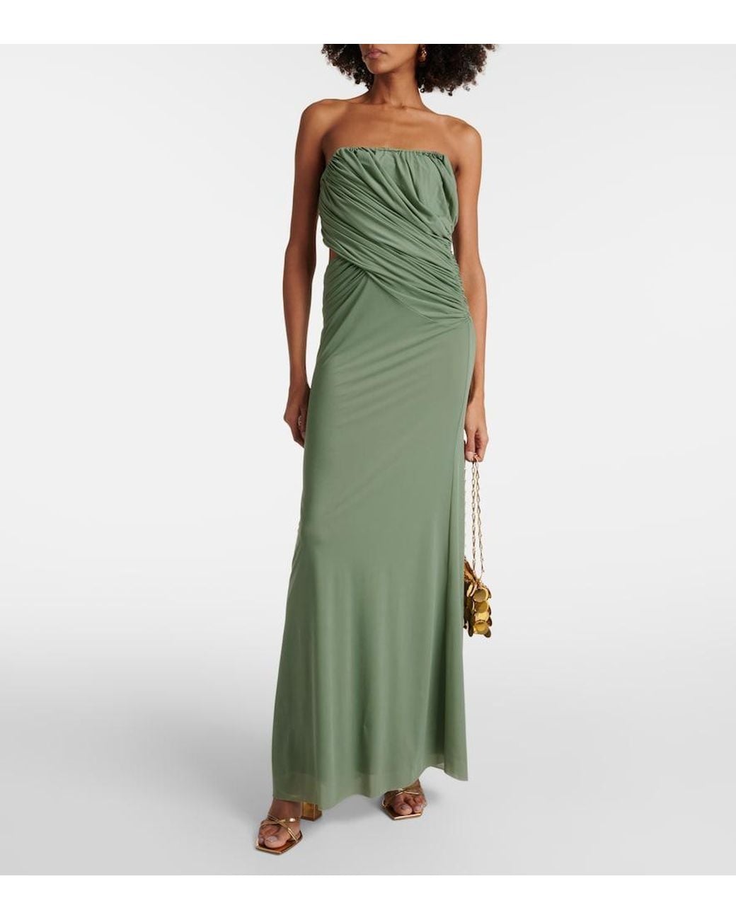 Christopher Esber Green Cutout Jersey Maxi Dress