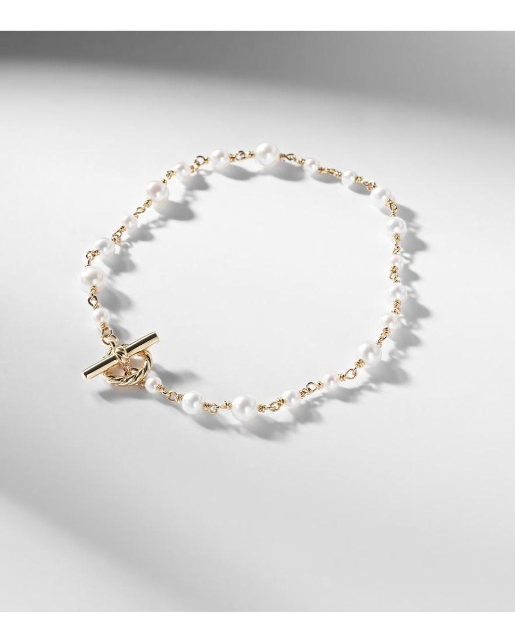 David Yurman Metallic Pearl Classics 18Kt Bracelet With Pearls