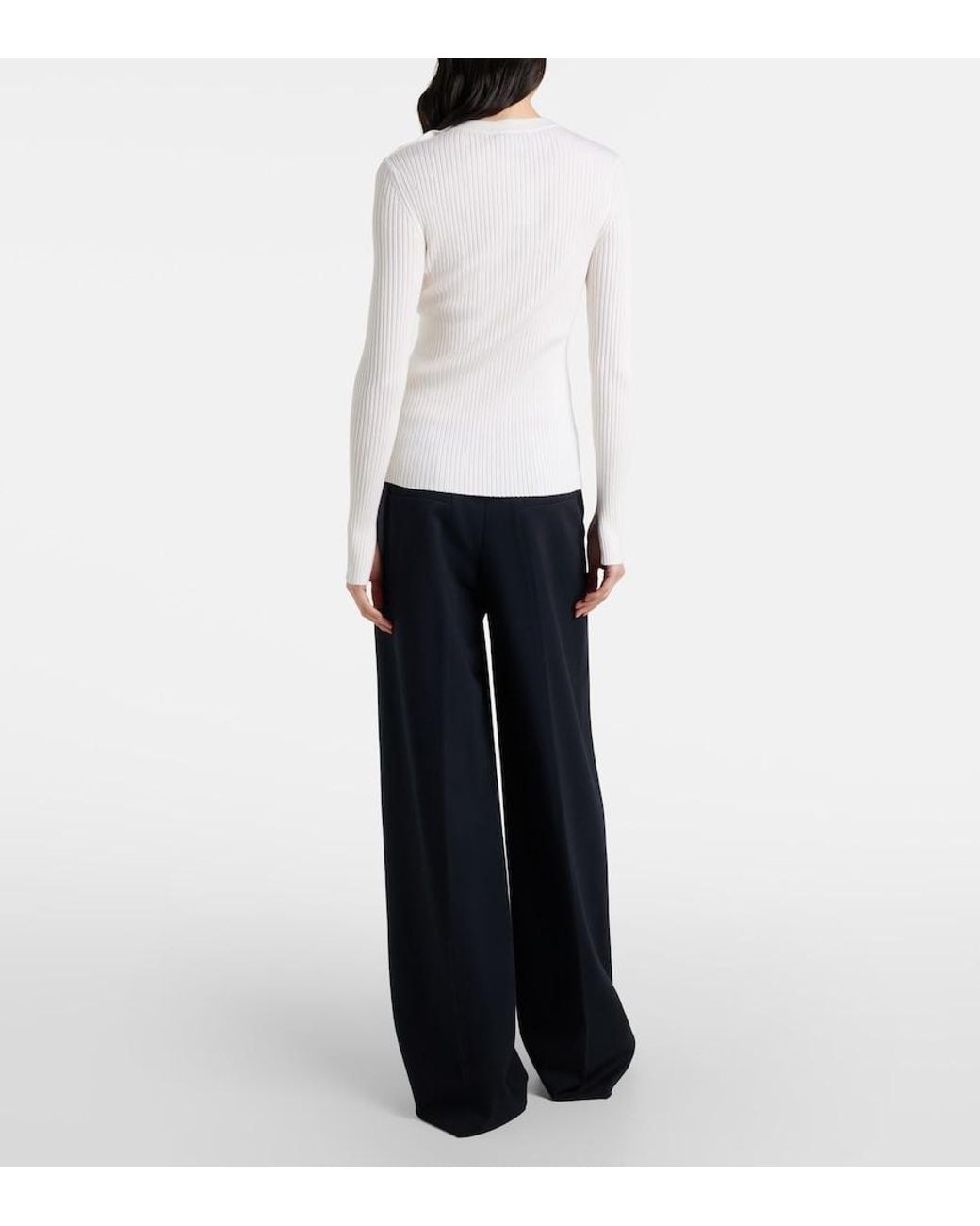 Dorothee Schumacher White Essential Ease Wool And Silk-Blend Sweater