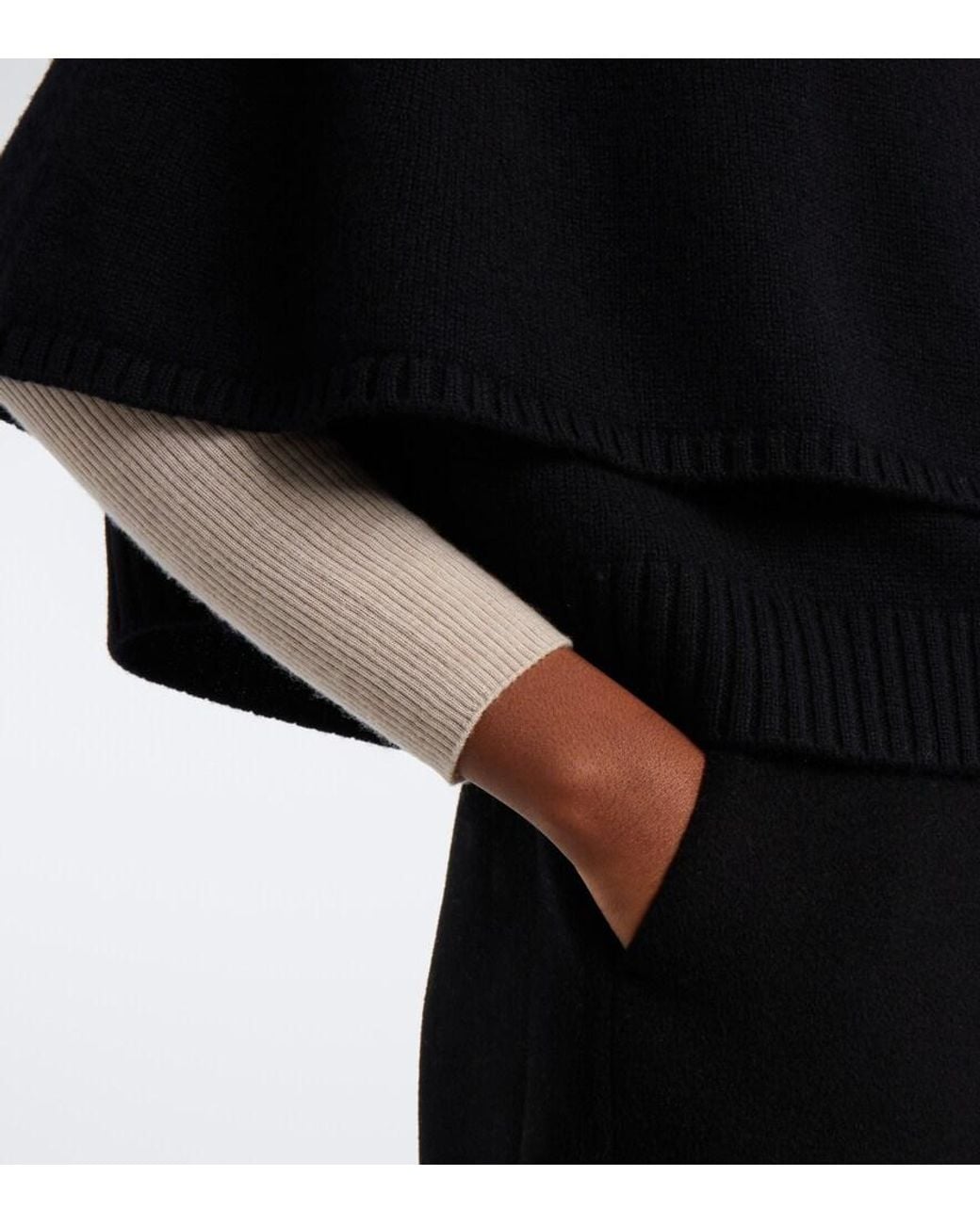Lisa Yang Black Quinnie Cashmere Cape