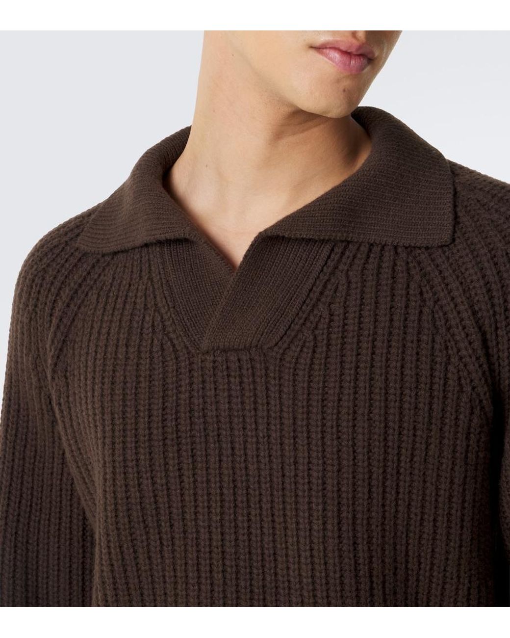 Pullover Polo di Eleventy in Brown da Uomo