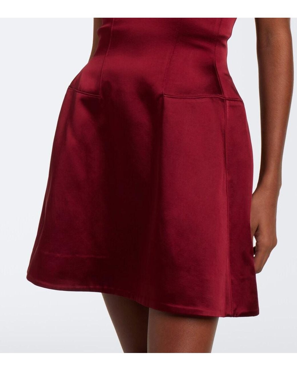 ShuShu/Tong Red Off-Shoulder Cotton-Blend Minidress
