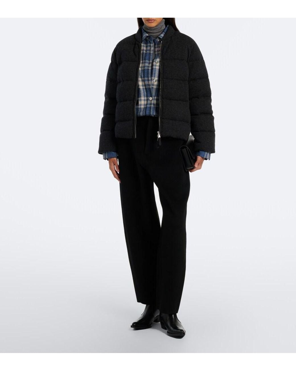Jardin Des Orangers Black Cashmere Down Jacket