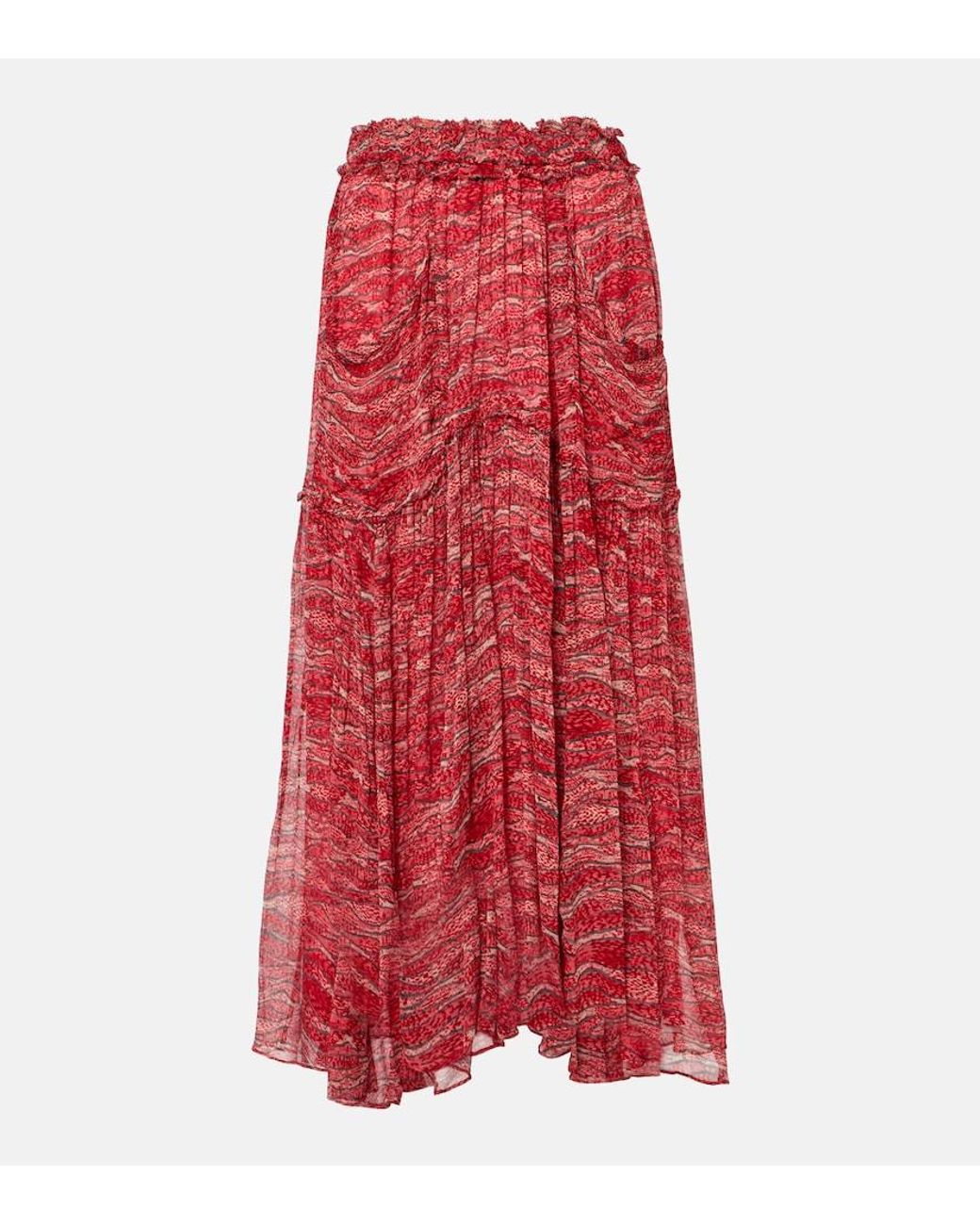 Isabel Marant Red Veronique Skirt