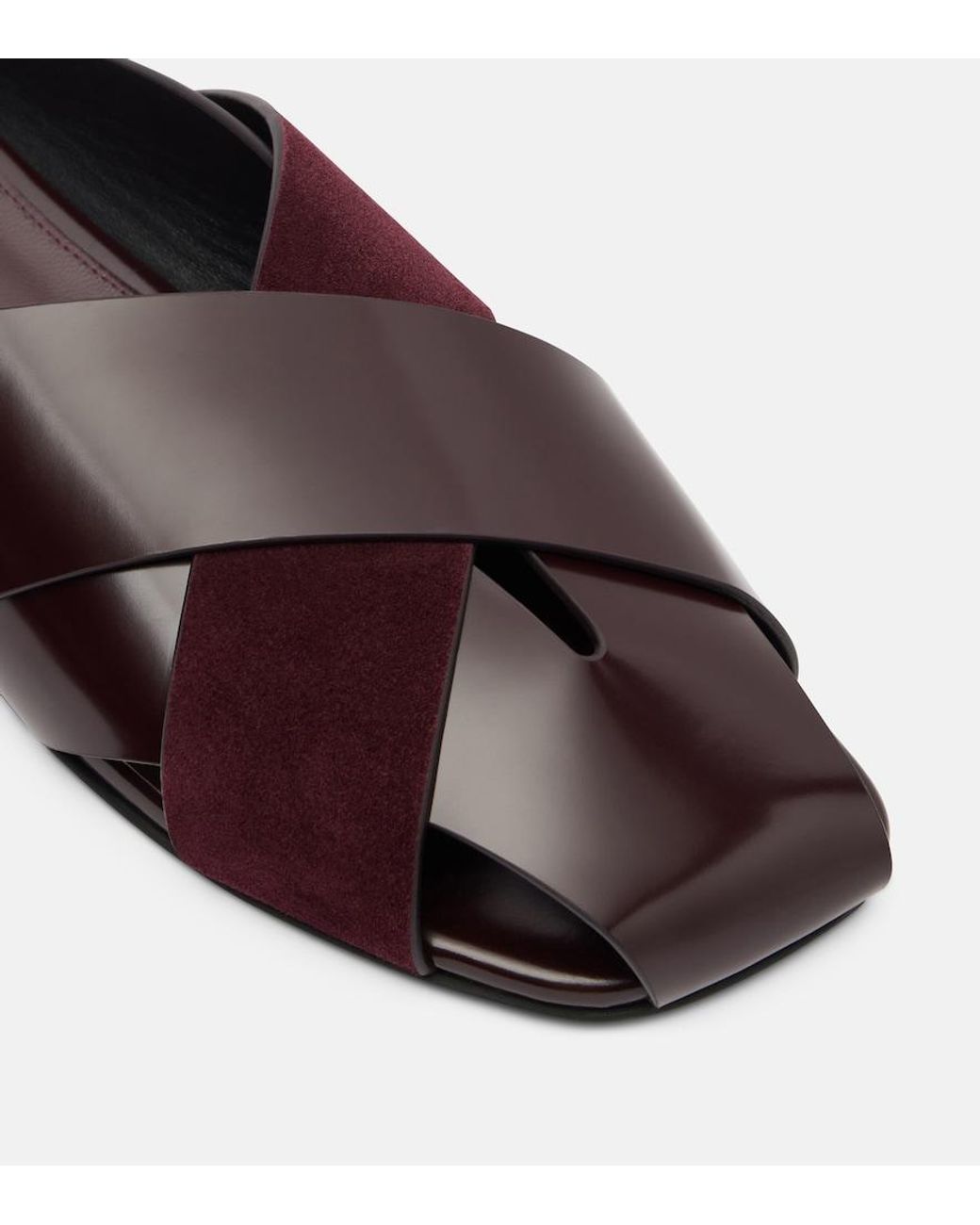 Proenza Schouler Brown Slant Leather Sandals