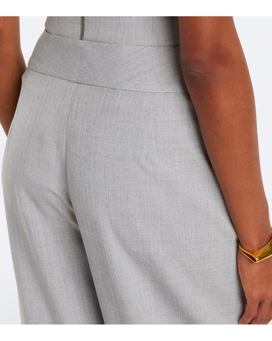 The Sei Gray Crepe Wide-Leg Pants