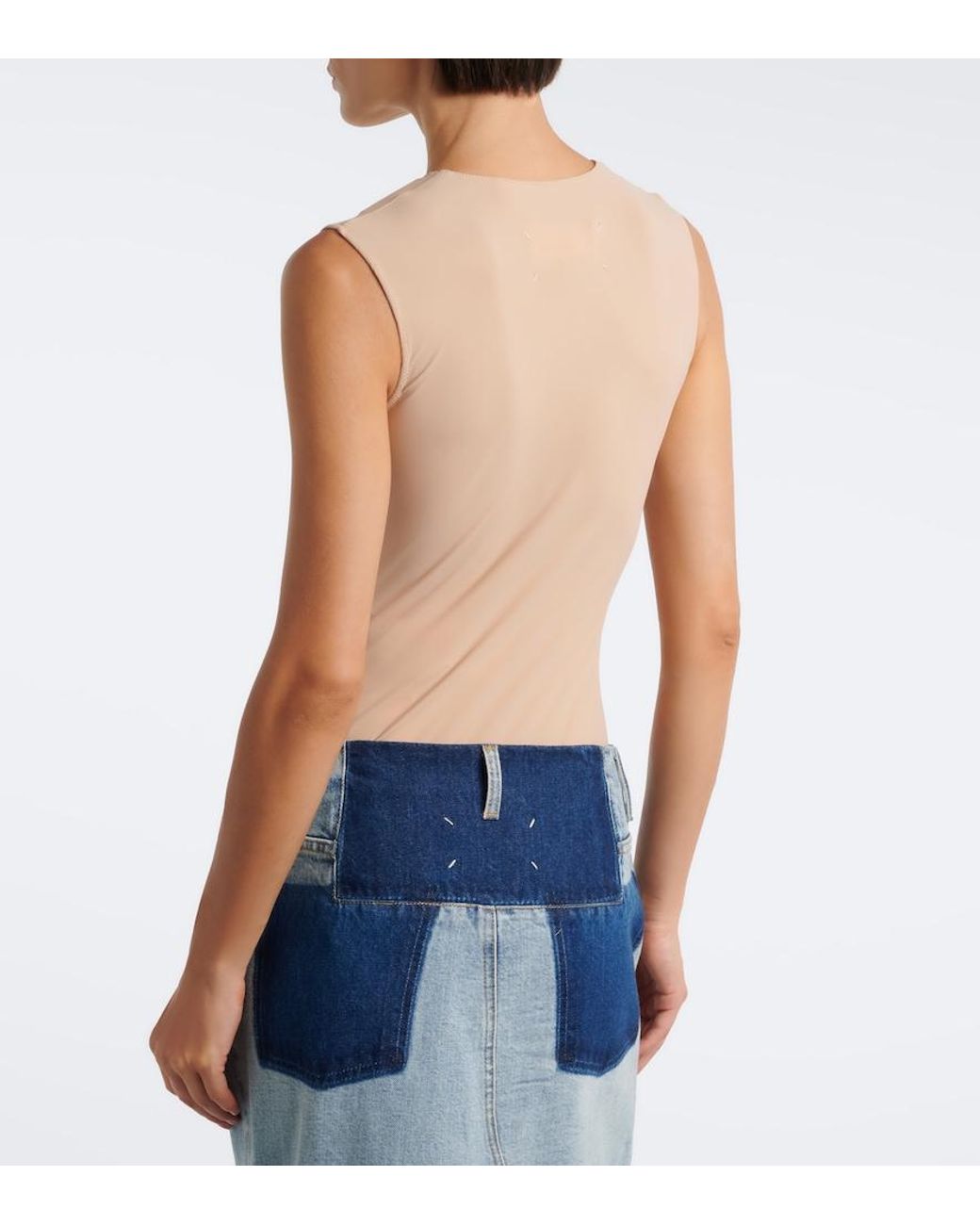 Maison Margiela Natural Jersey Bodysuit