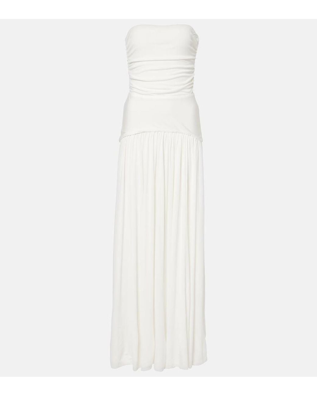 Staud White Mariana Jersey Corset Dress