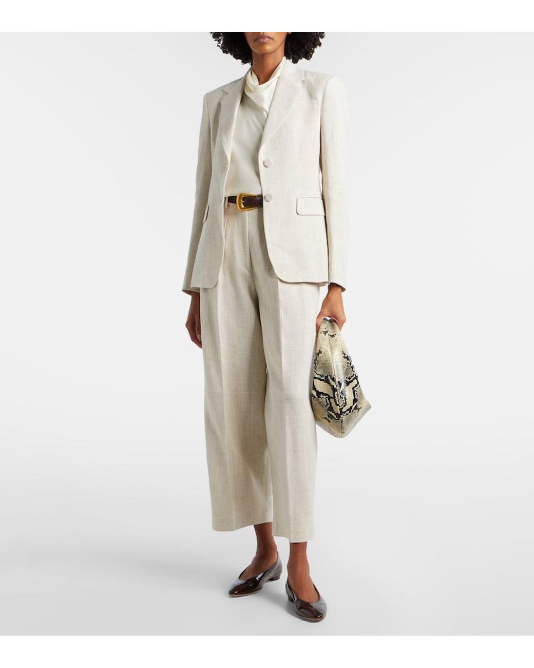 Altuzarra Natural Fenice Linen-Blend Blazer