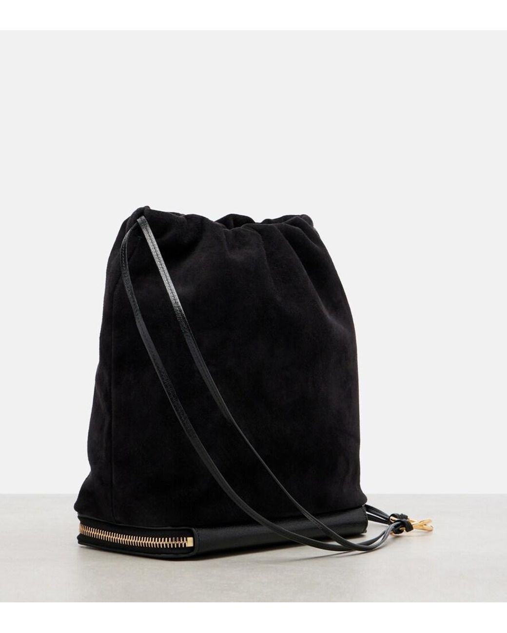 Alaïa Black Le Pochon Suede Bucket Bag
