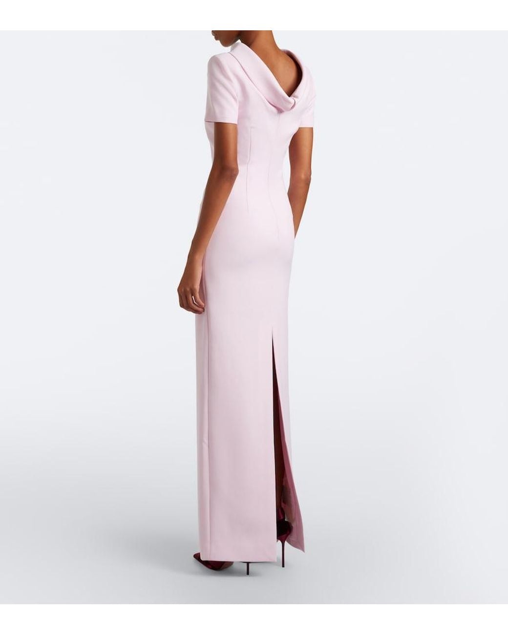 Roland Mouret Pink Crepe Gown