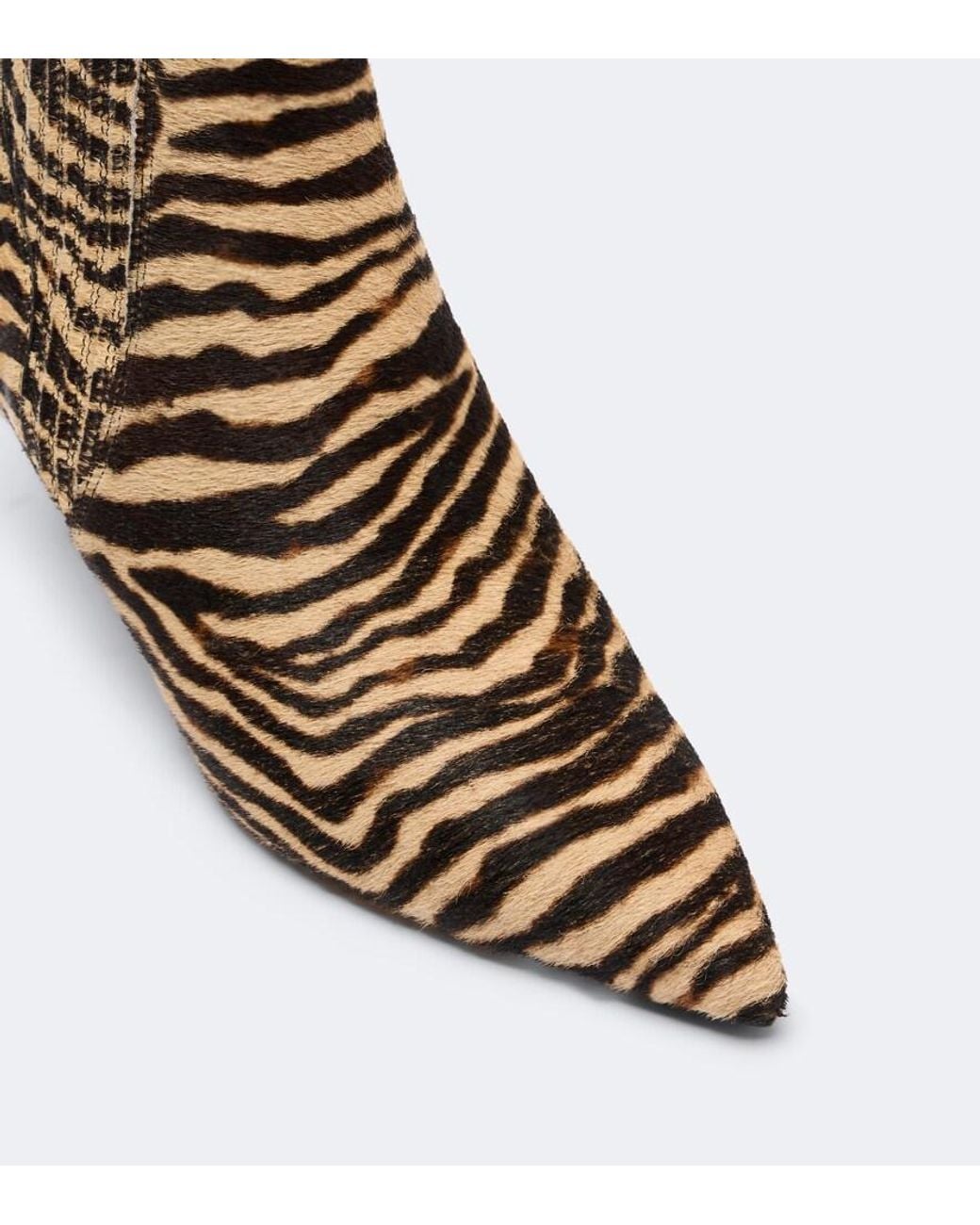 Veronica Beard Brown Lisa Printed Calf Hair Ankle Boots