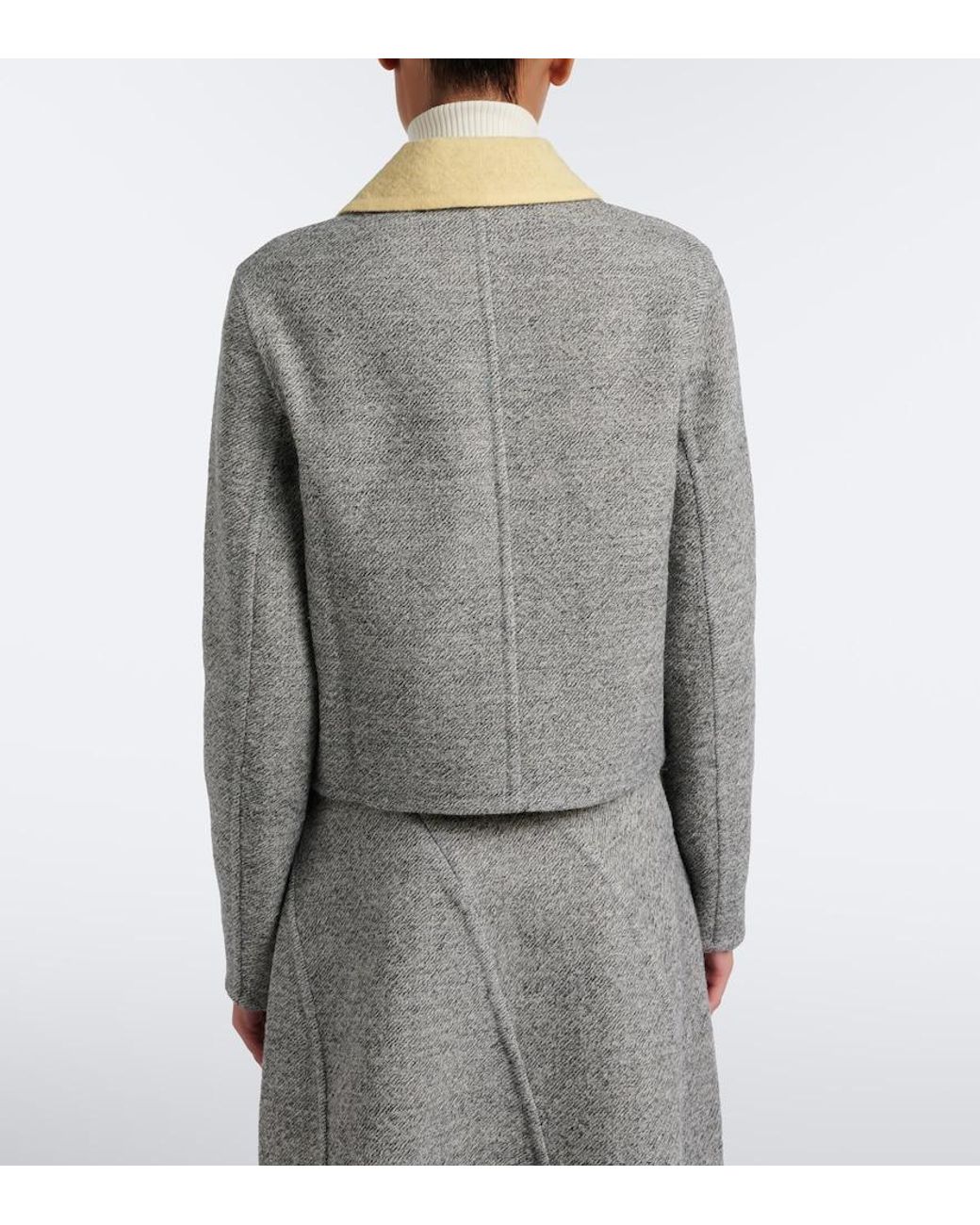 Proenza Schouler Gray Gaella Wool-Blend Jacket