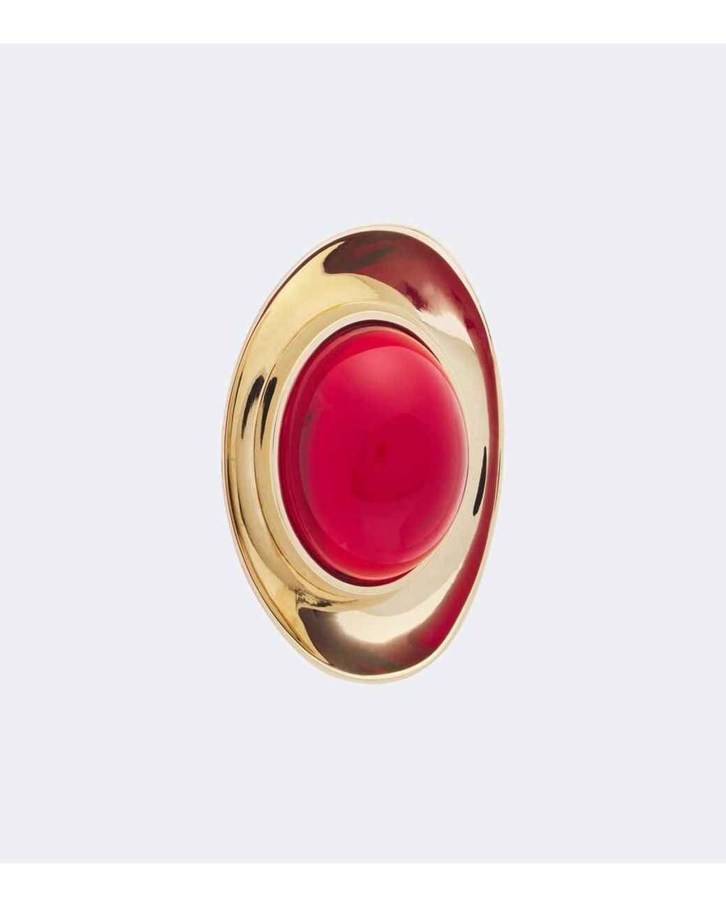 Givenchy Red Sculpted Gem Embellished Stud Earrings