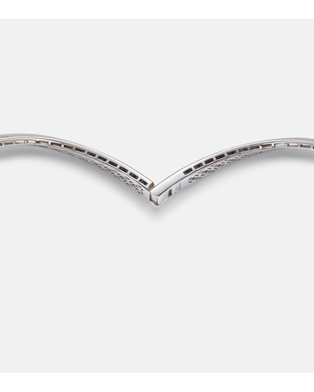 YEPREM White Pearlescent 18Kt Necklace With Diamonds And Pearls