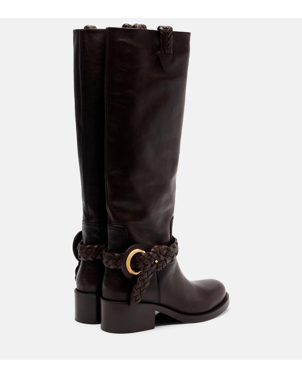 Zimmermann Black Helix 40 Leather Knee-High Boots