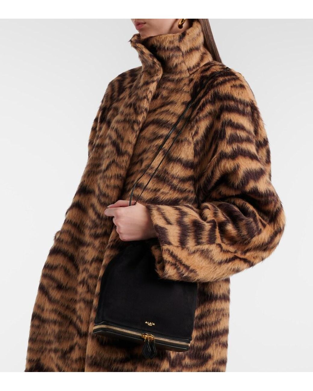 Alaïa Black Le Pochon Suede Bucket Bag