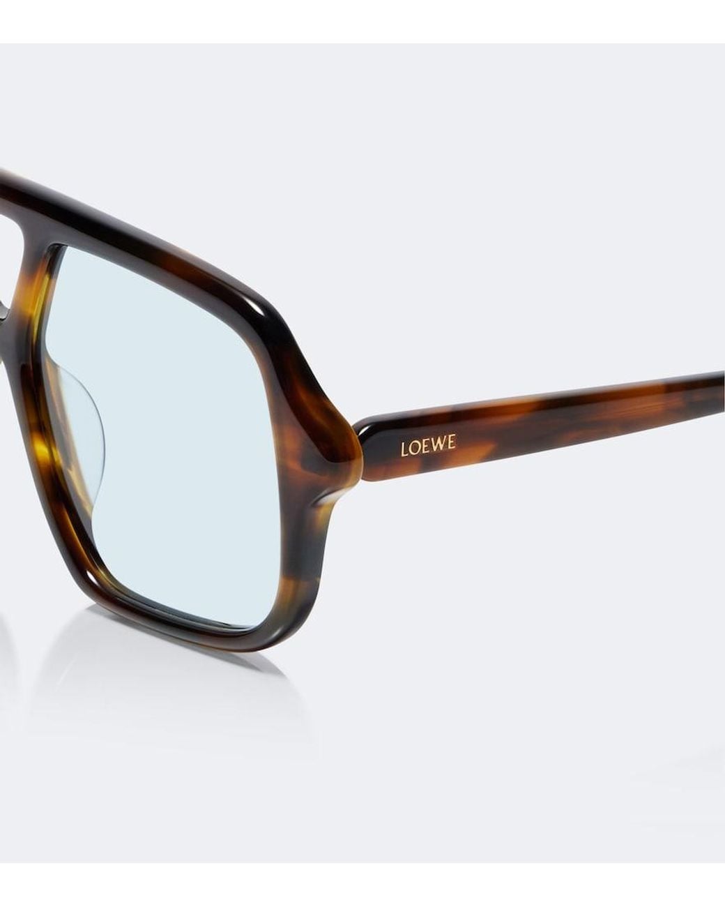 Loewe Black Slim Navigator Sunglasses