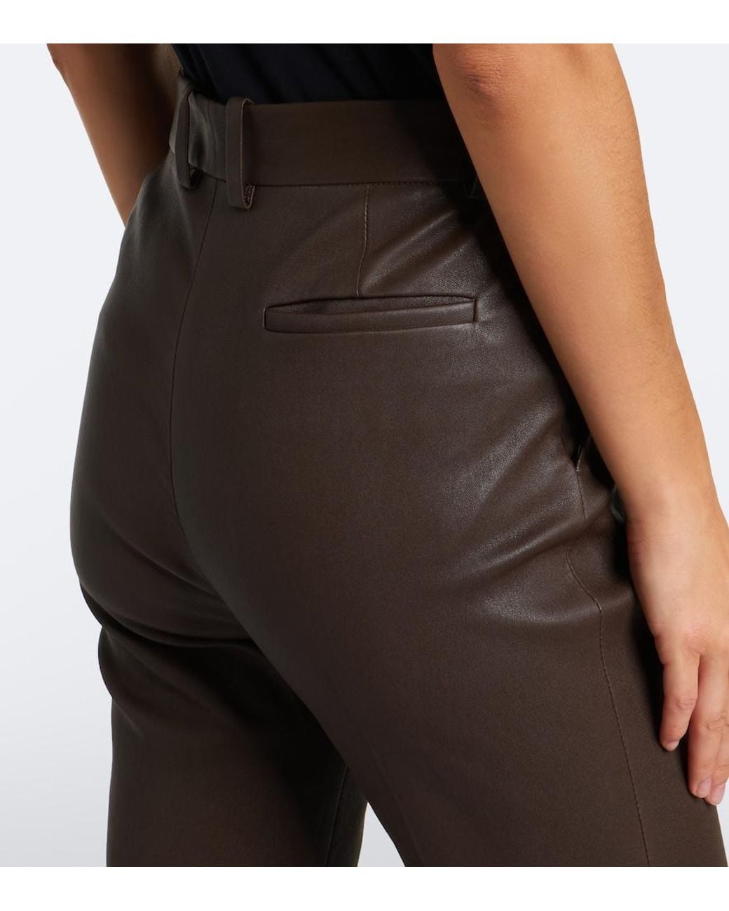 Joseph Gray Tarifa Leather Flared Pants
