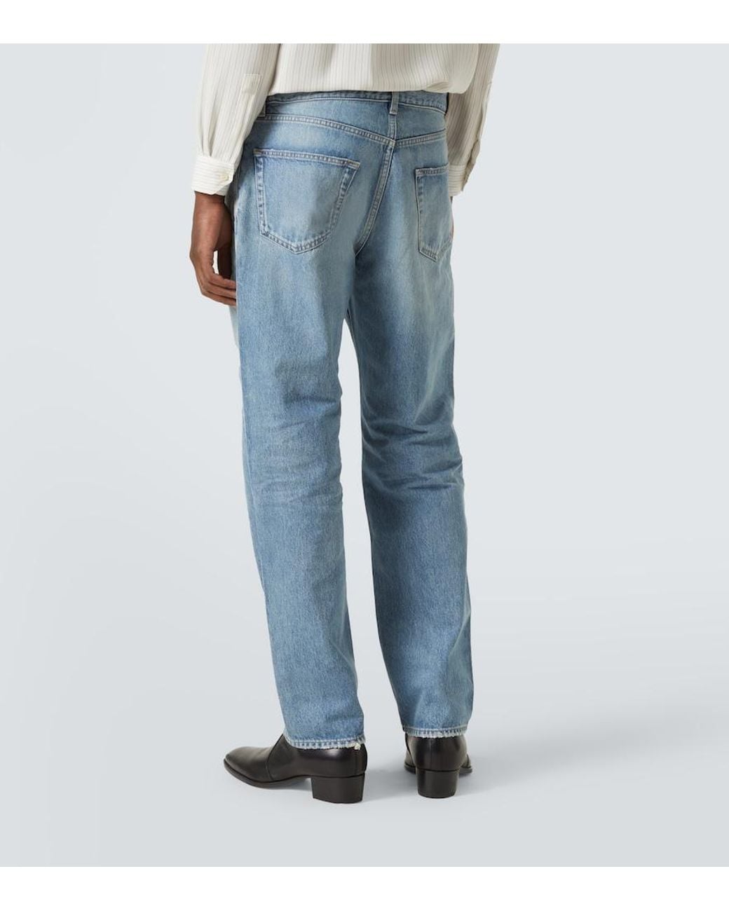 Saint Laurent Blue Mick Straight Jeans for men