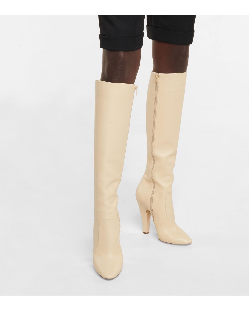 Saint Laurent 68 110 Leather Knee-high Boots - Lyst