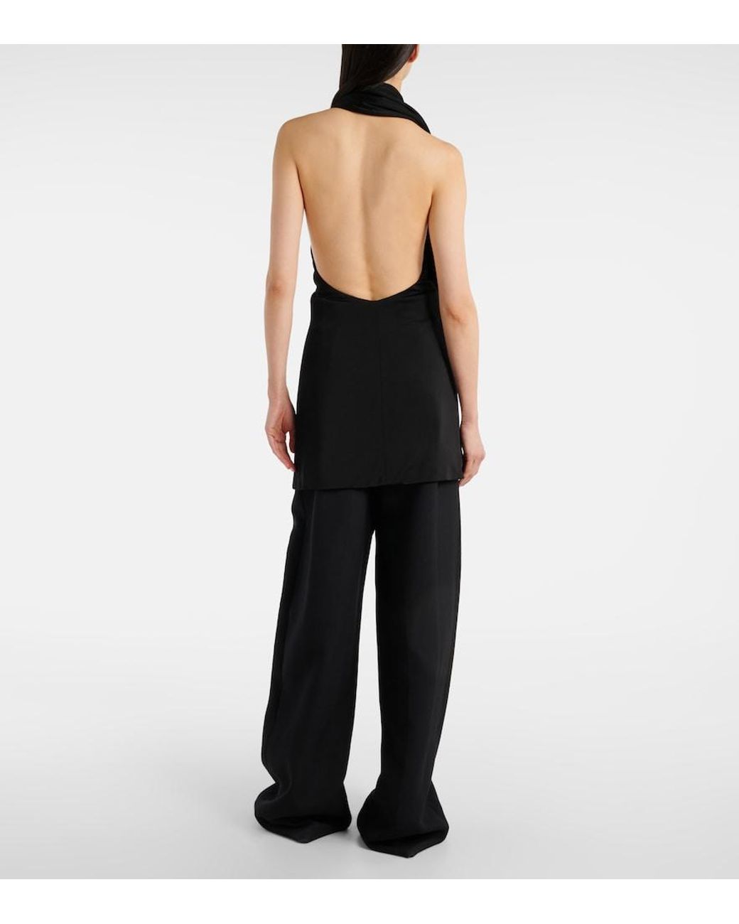 Khaite Black Loza Draped Top