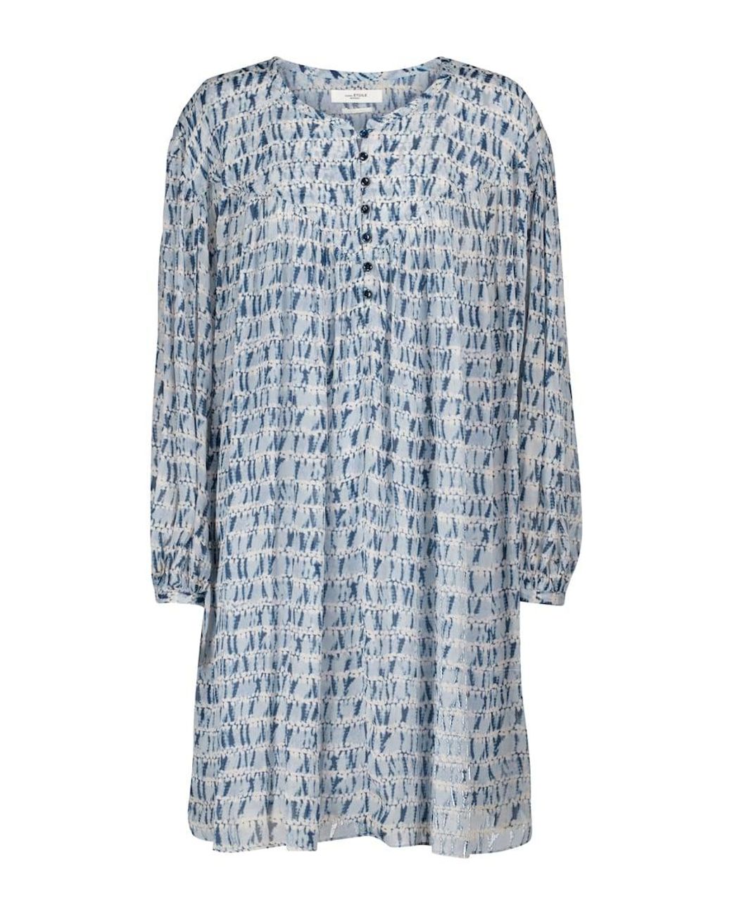 Isabel Marant Blue Silorion Tie-Dye Chiffon Minidress