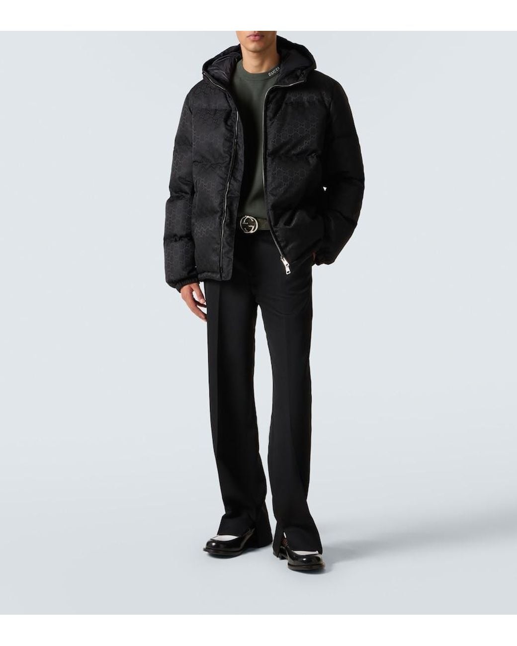 Gucci Black Gg Down Jacket for men