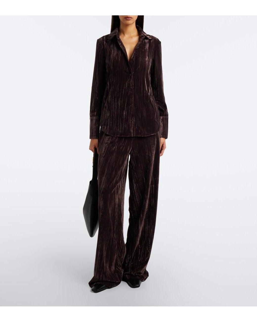 Proenza Schouler Purple Label Madi Velvet Shirt