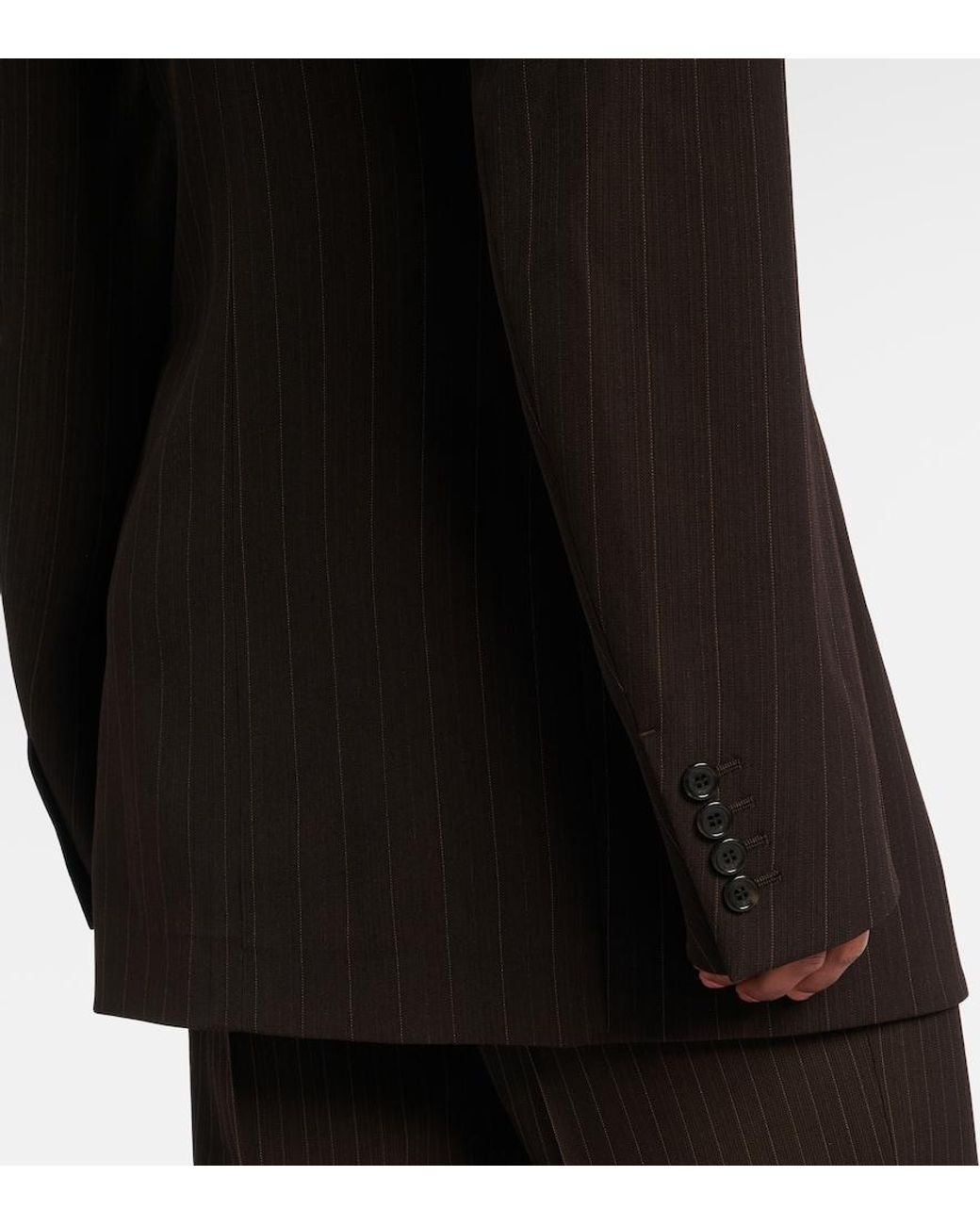 Saint Laurent Black Wool-Blend Blazer